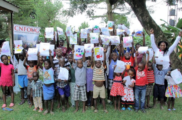 community network for orphans uganda group photo